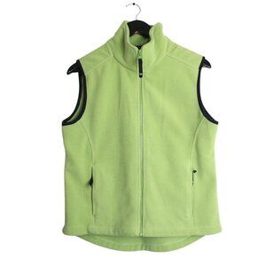 Vintage Windriver Full Zip Fleece Retro Neon Green Vest Jacket Size Medium